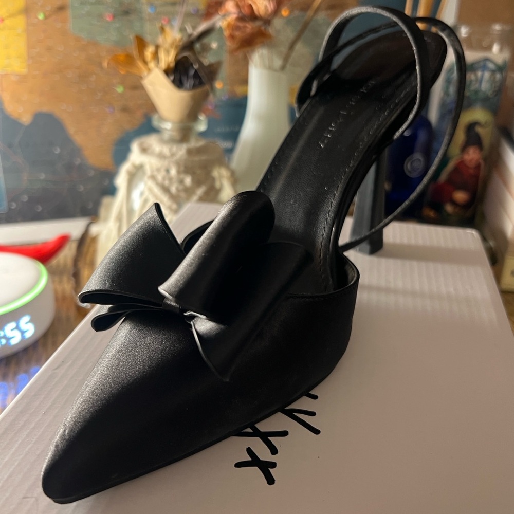 Princess Polly Black Bow Heel